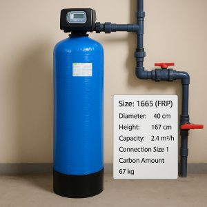 فیلتر کربنی frp مدل 2.4 متر مکعبی